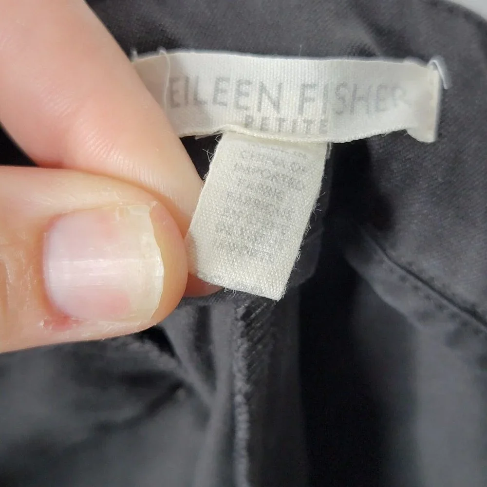 Eileen Fisher Petite Small Gray Slim Ankle‎ Zip Side Zip Women's Pants